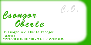 csongor oberle business card
